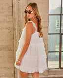 Aubina Tiered Ruffle Lace Mini Dress