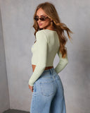 Happy Bloom Bust Tie Embroidered Top