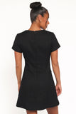 Sutton Mini Dress Black Tweed