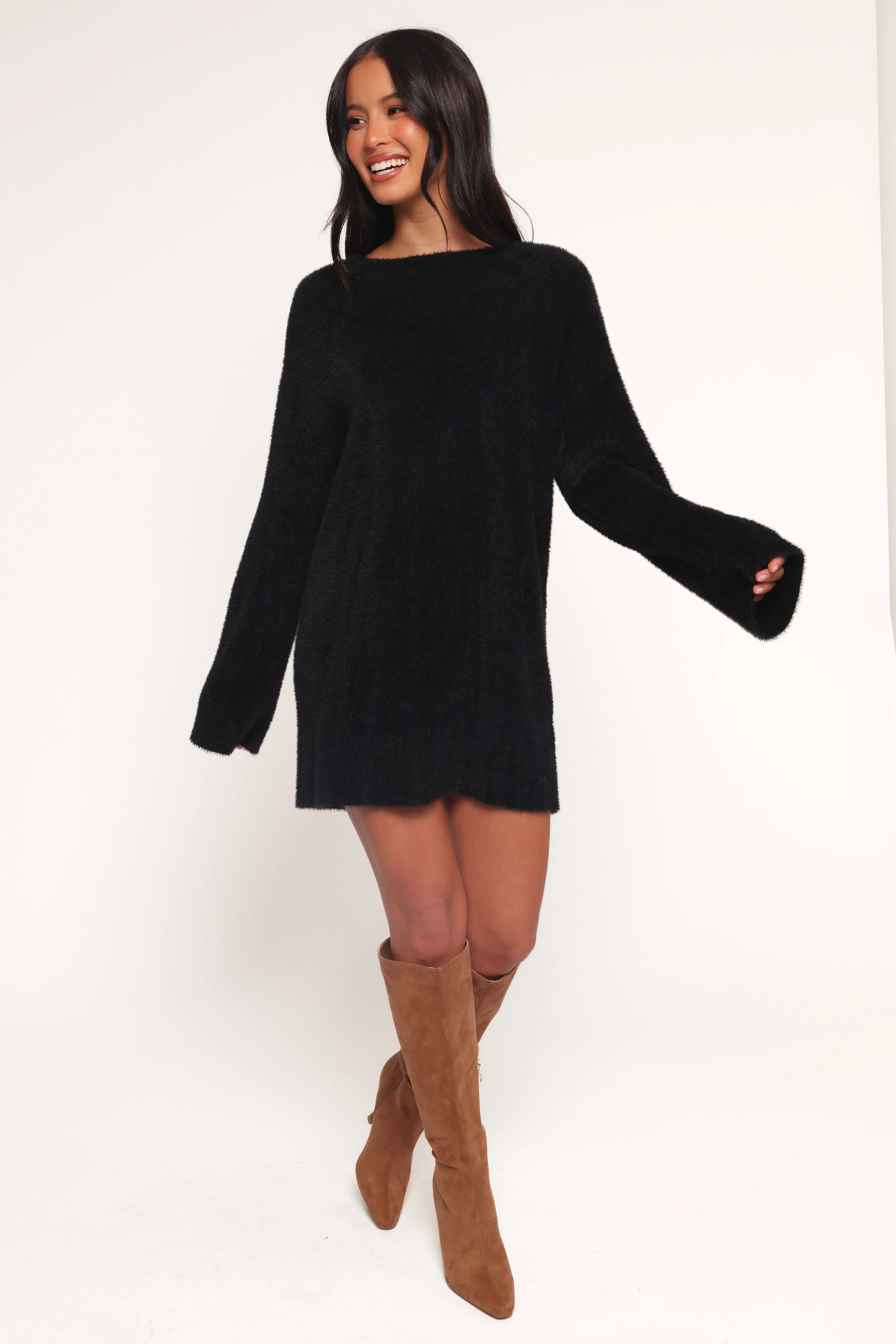 Mitchell Knit Mini Dress Black