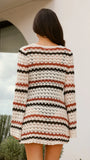 Bron Mini Dress Natural Stripe