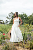 Kinslee Midi Dress White