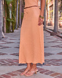 Celyn Smocked Drawstring Waist Maxi Skirt