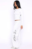 Luxurious Girl Track Pants Grey Marle