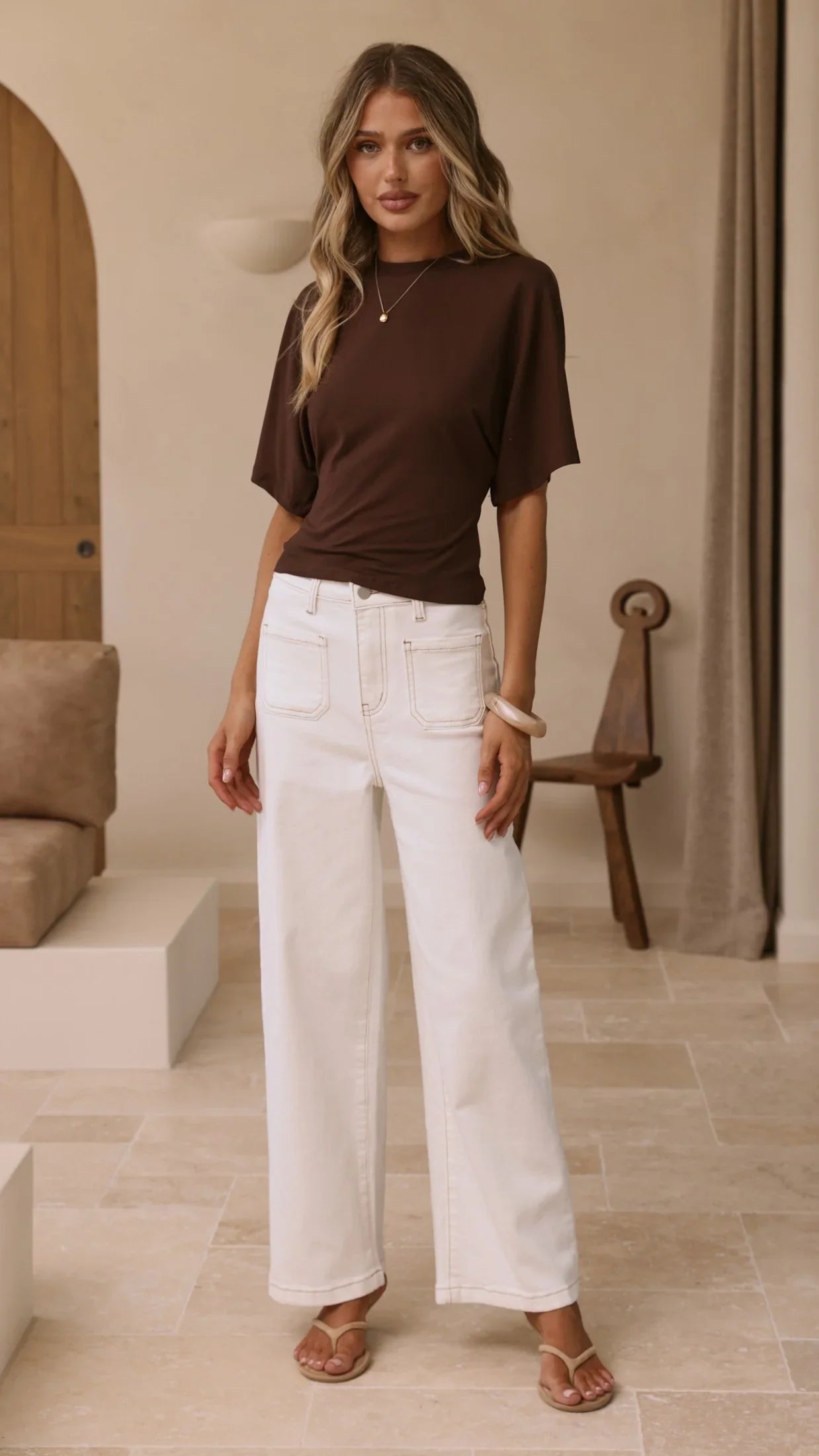Macadrian Jeans White Denim
