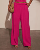 Onyx Linen Wide Leg Pants