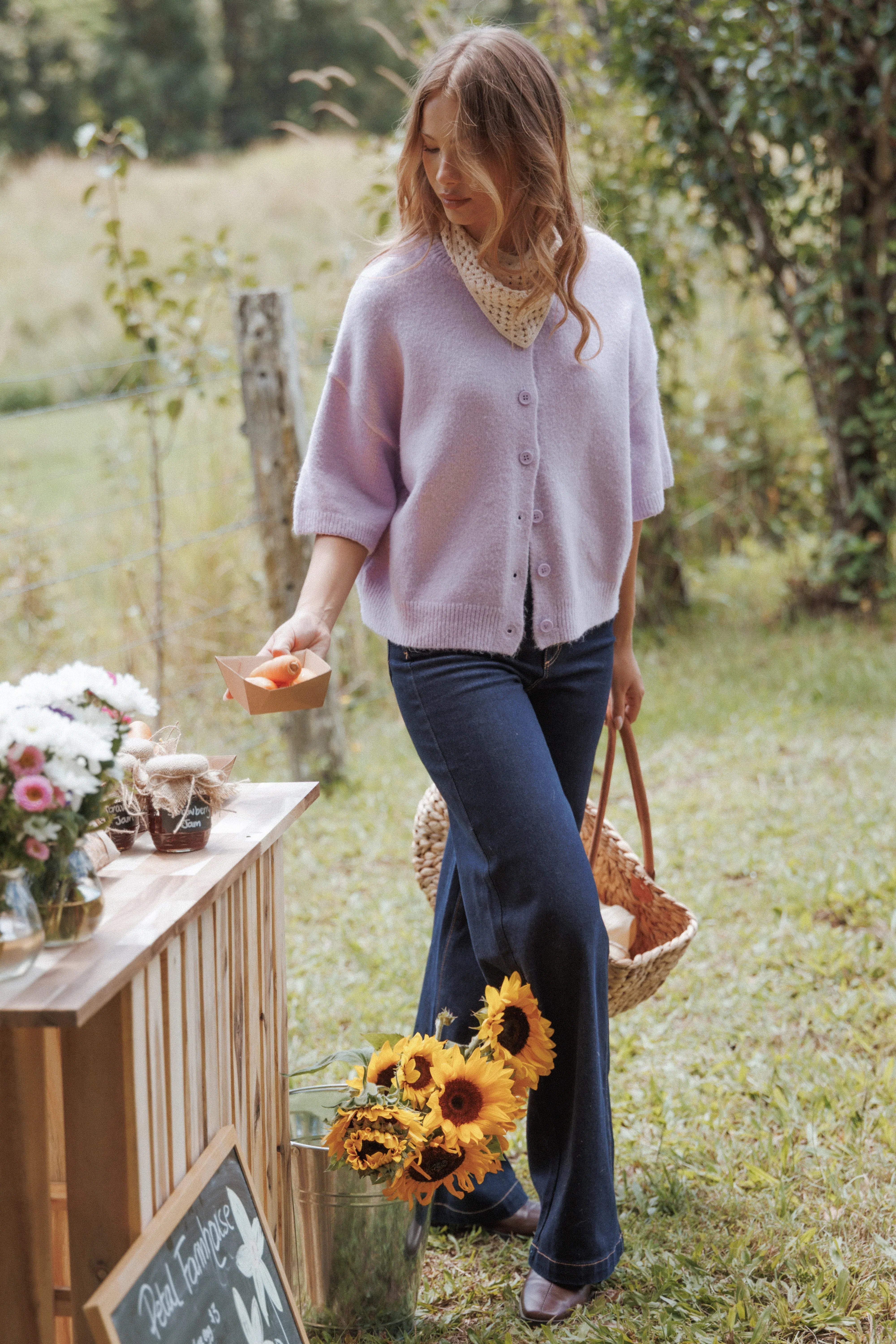 Lilith Knit Top Lilac