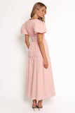Joedy Puff Sleeve Midi Dress Pale Pink