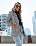 Oxnard Pocketed Houndstooth Blazer