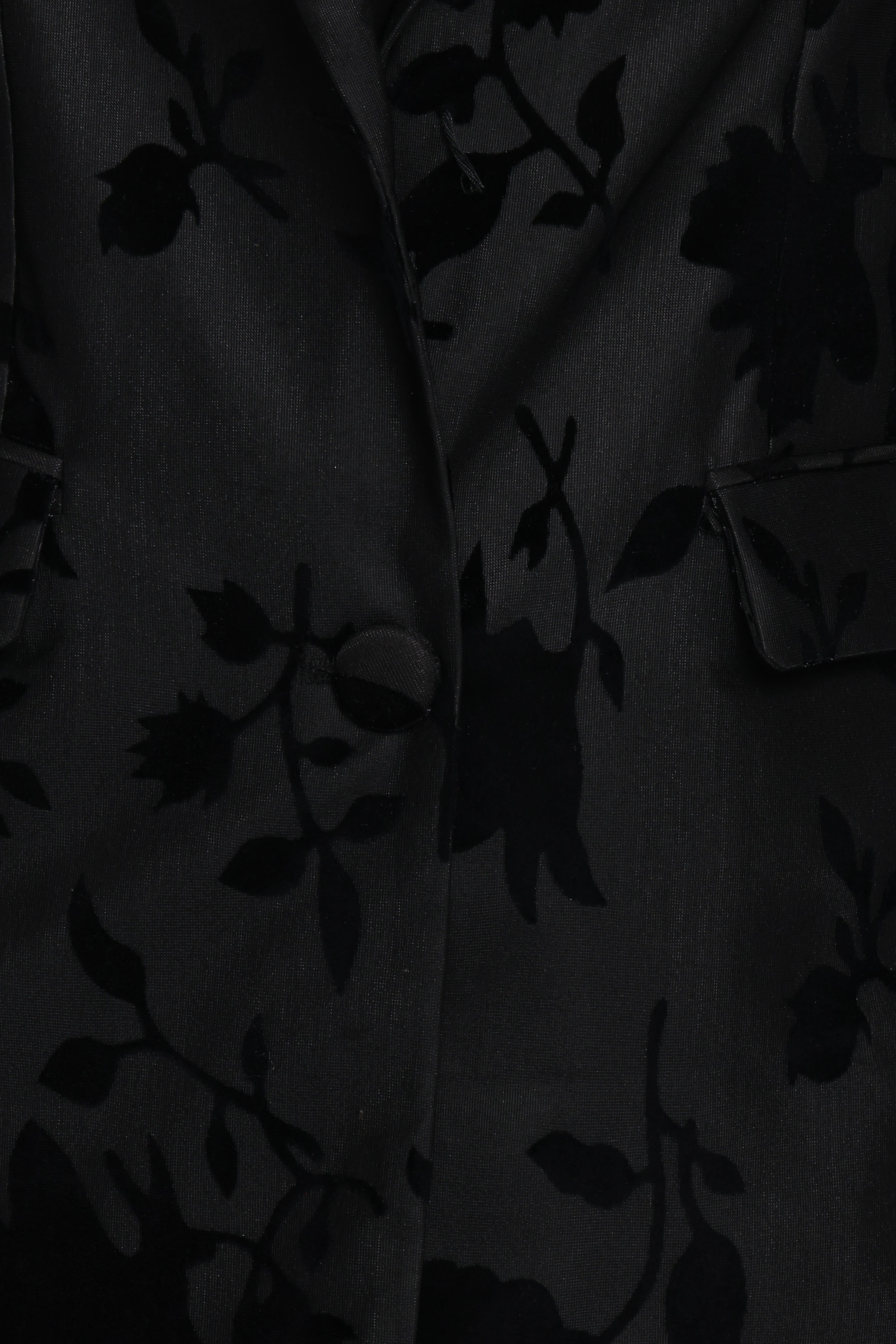 Ollie Burnout Blazer Black Velvet
