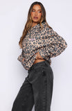 Offstage Printed Oversized Hoodie Dark Leopard