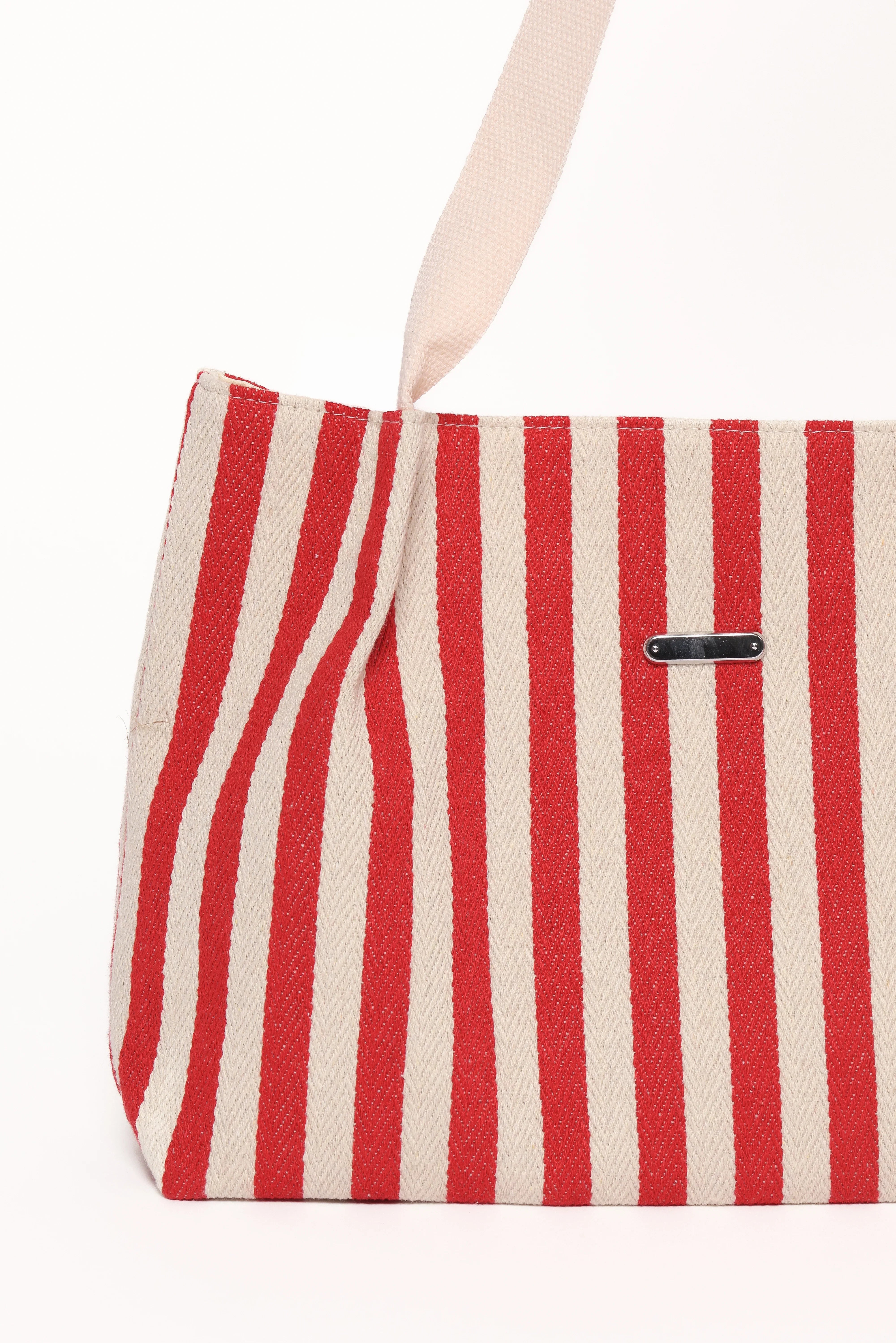 Ruby Beach Bag Red Stripe