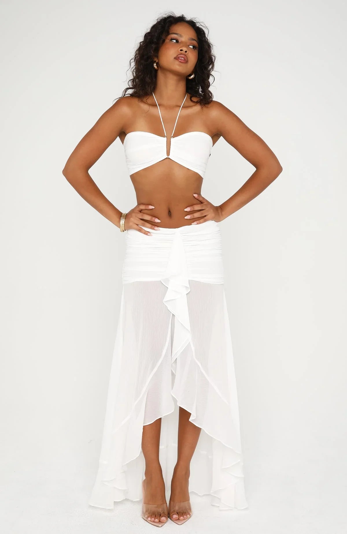White Whisper Maxi Skirt Off White