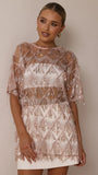 Lira Sequin Tee Pink