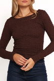 Warren Long Sleeve Top Brown