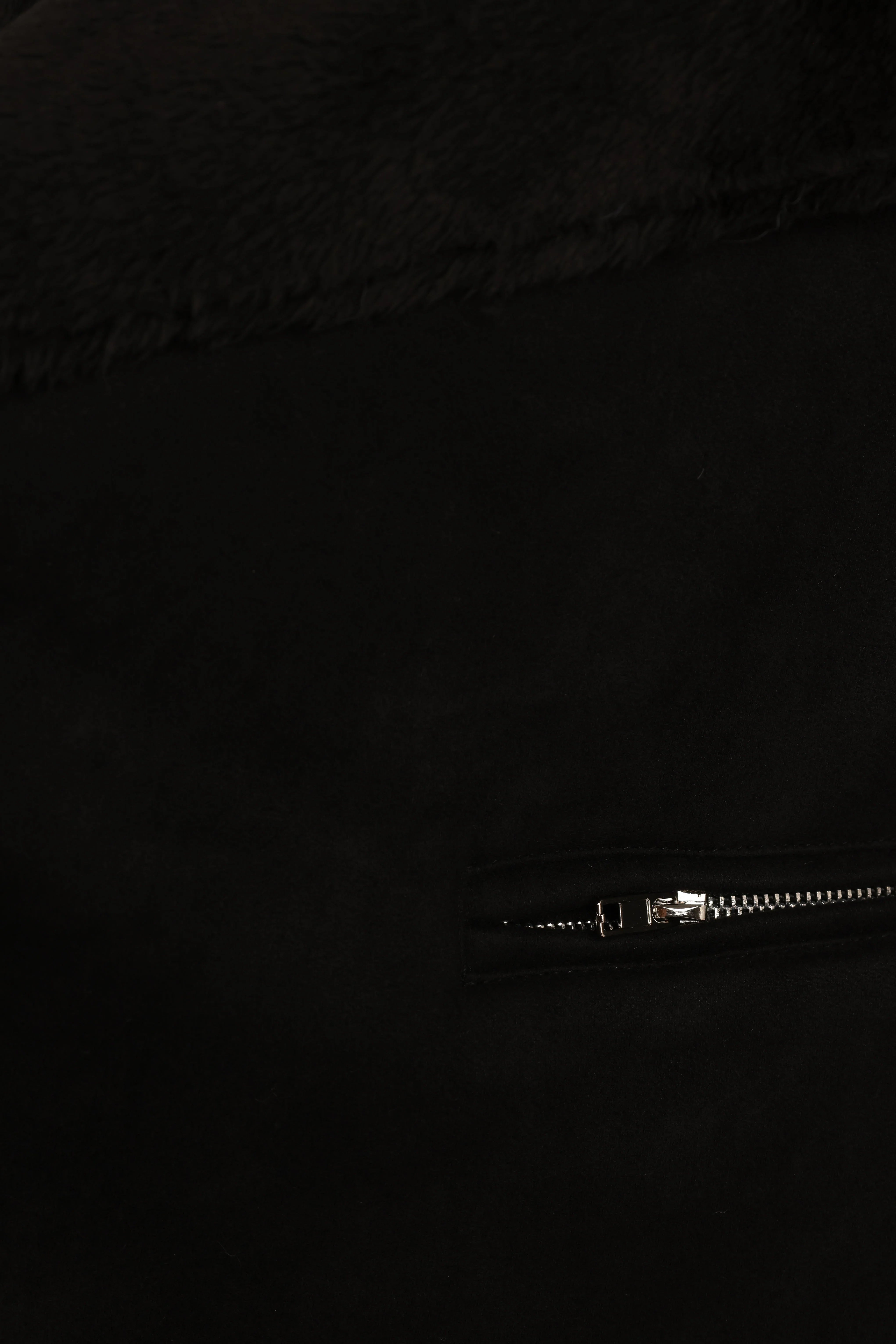 Lopez Faux Sherling Jacket Black