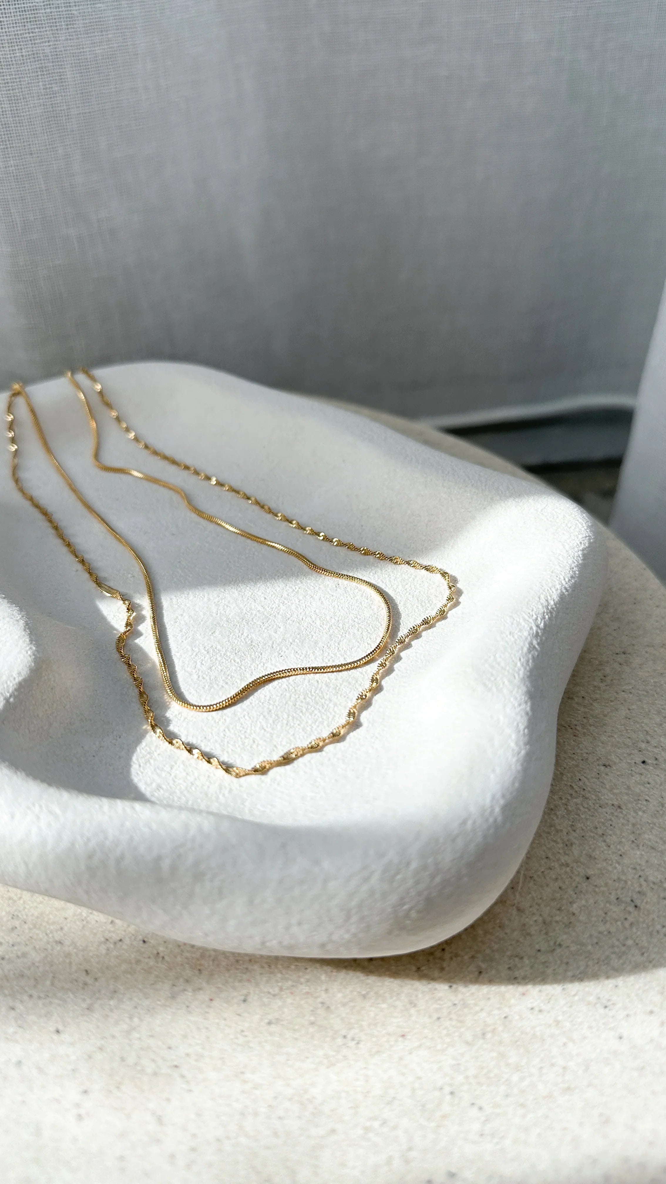Sarah Twist Necklace Set Gold