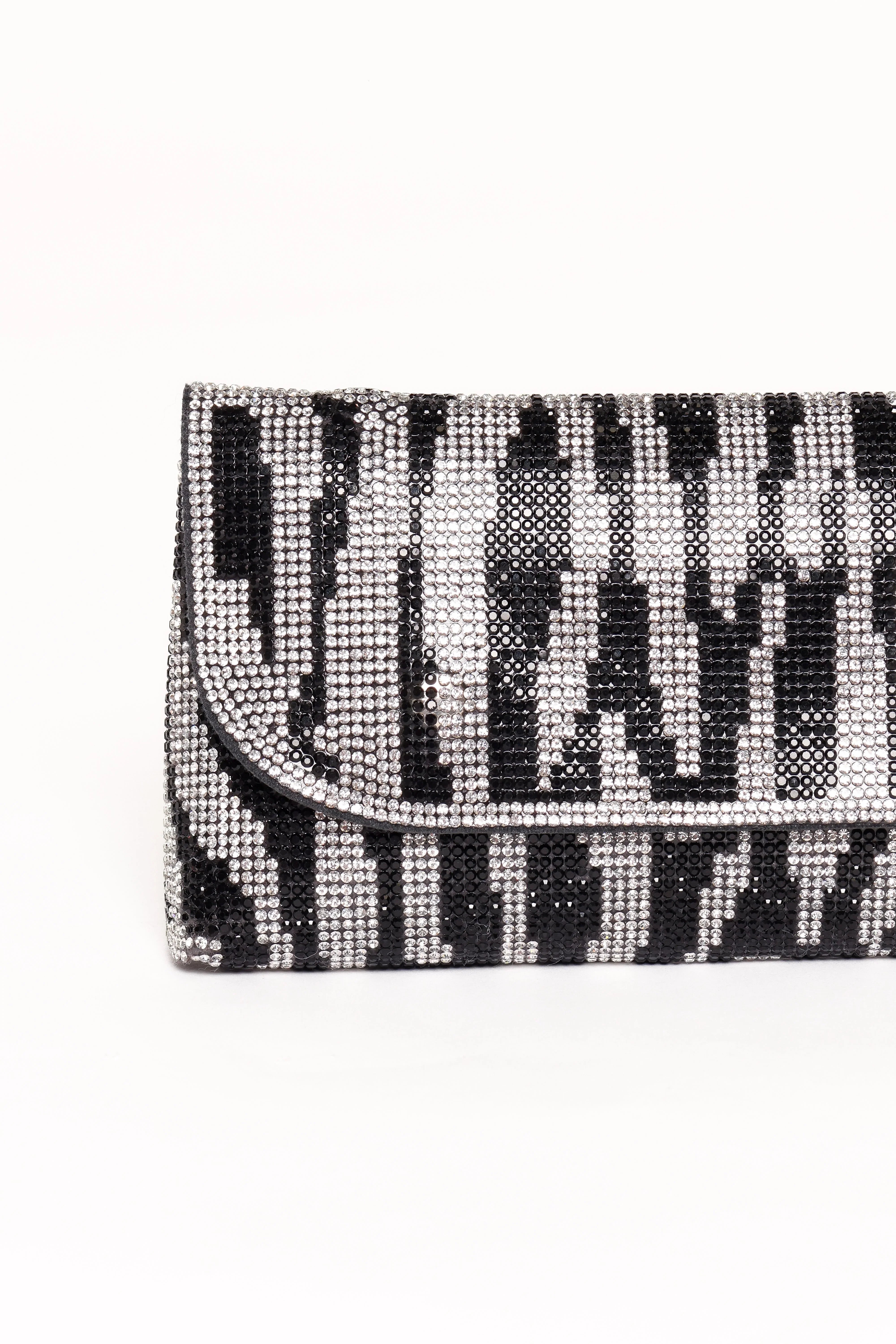 Zara Embellished Bag Zebra