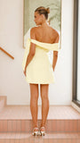 Halen Off Shoulder Mini Dress Lemon