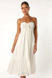 Dayton Strapless Midi Dress White