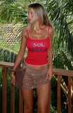 Sunset Nomad Knit Top Scarlett Twist