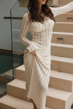 Jaye Long Sleeve Maxi Dress Cream