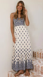 Sable Maxi Dress Blue White