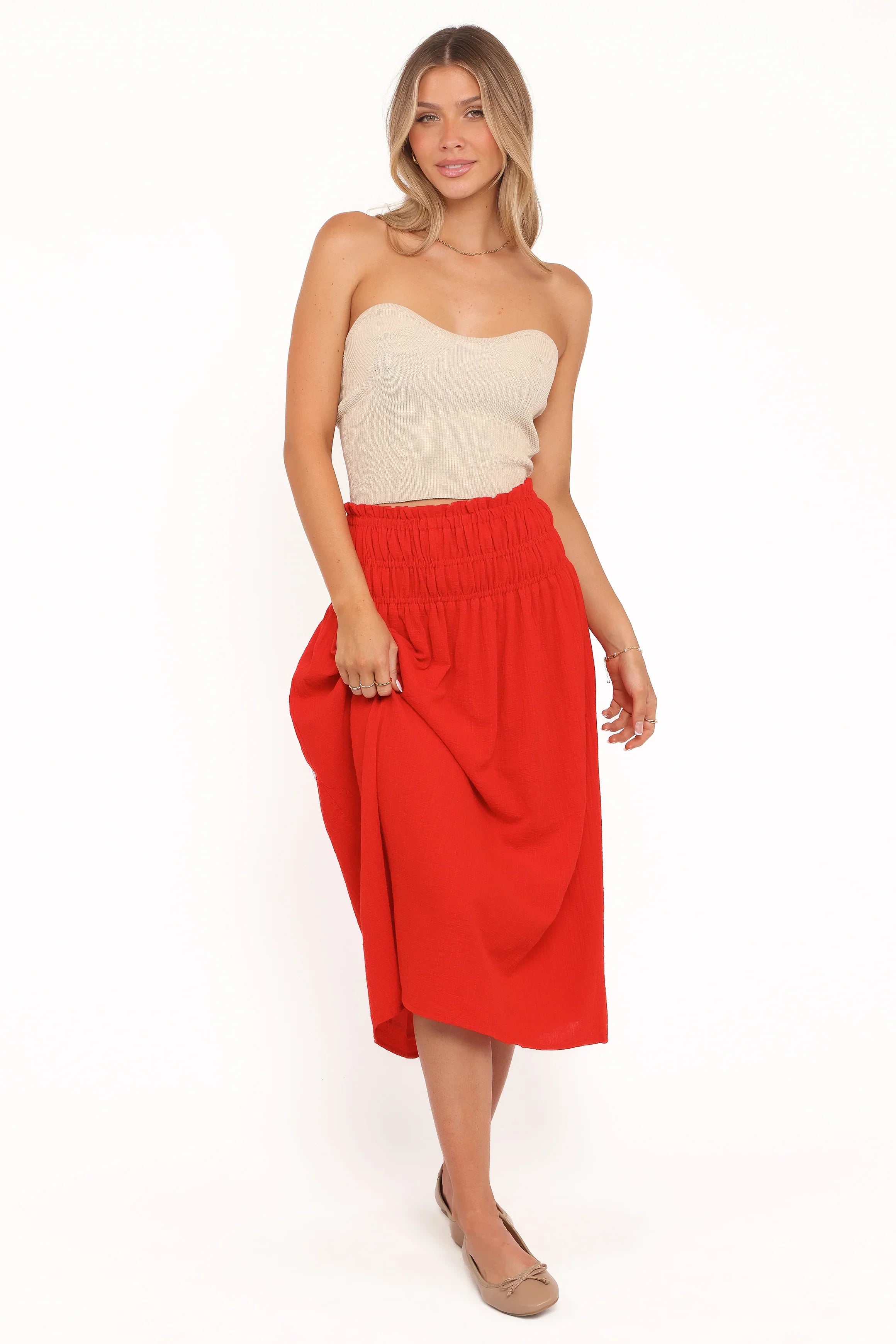 Mattea Maxi Skirt Red