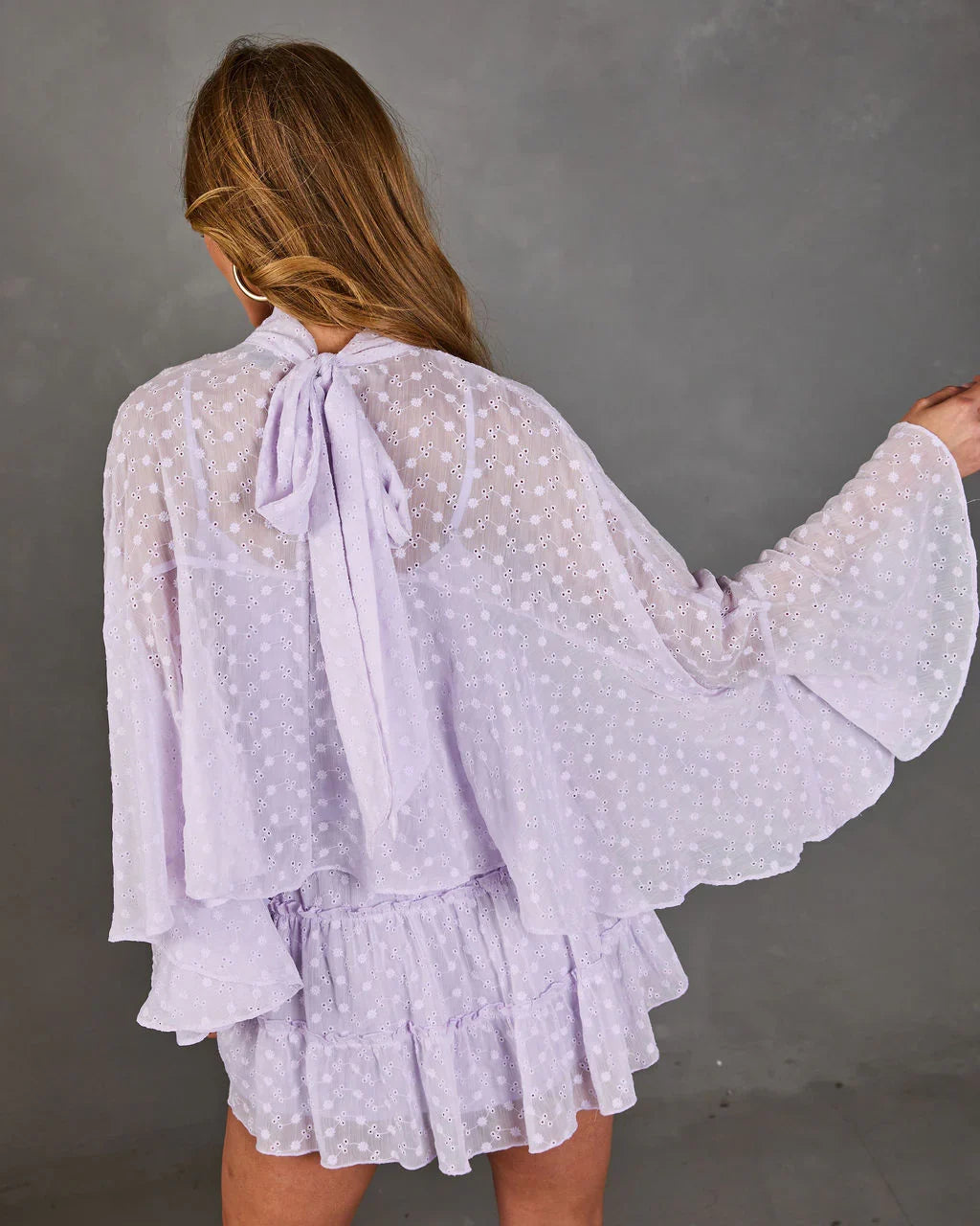 Balcony Breeze Floral Eyelet Blouse