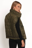 Haven Zip Front Puff Vest Olive