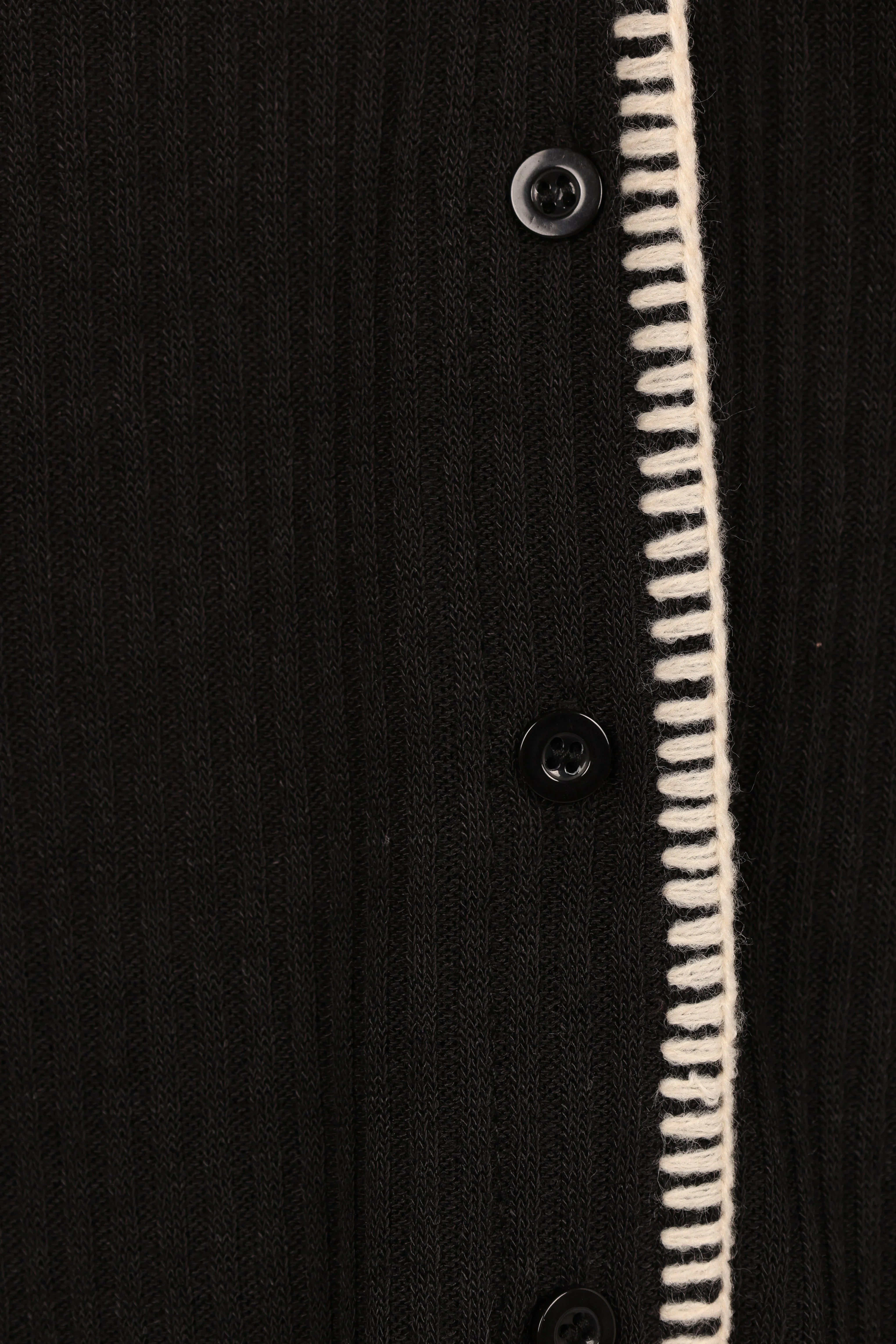 Essen Knit Shirt Set Black Cream