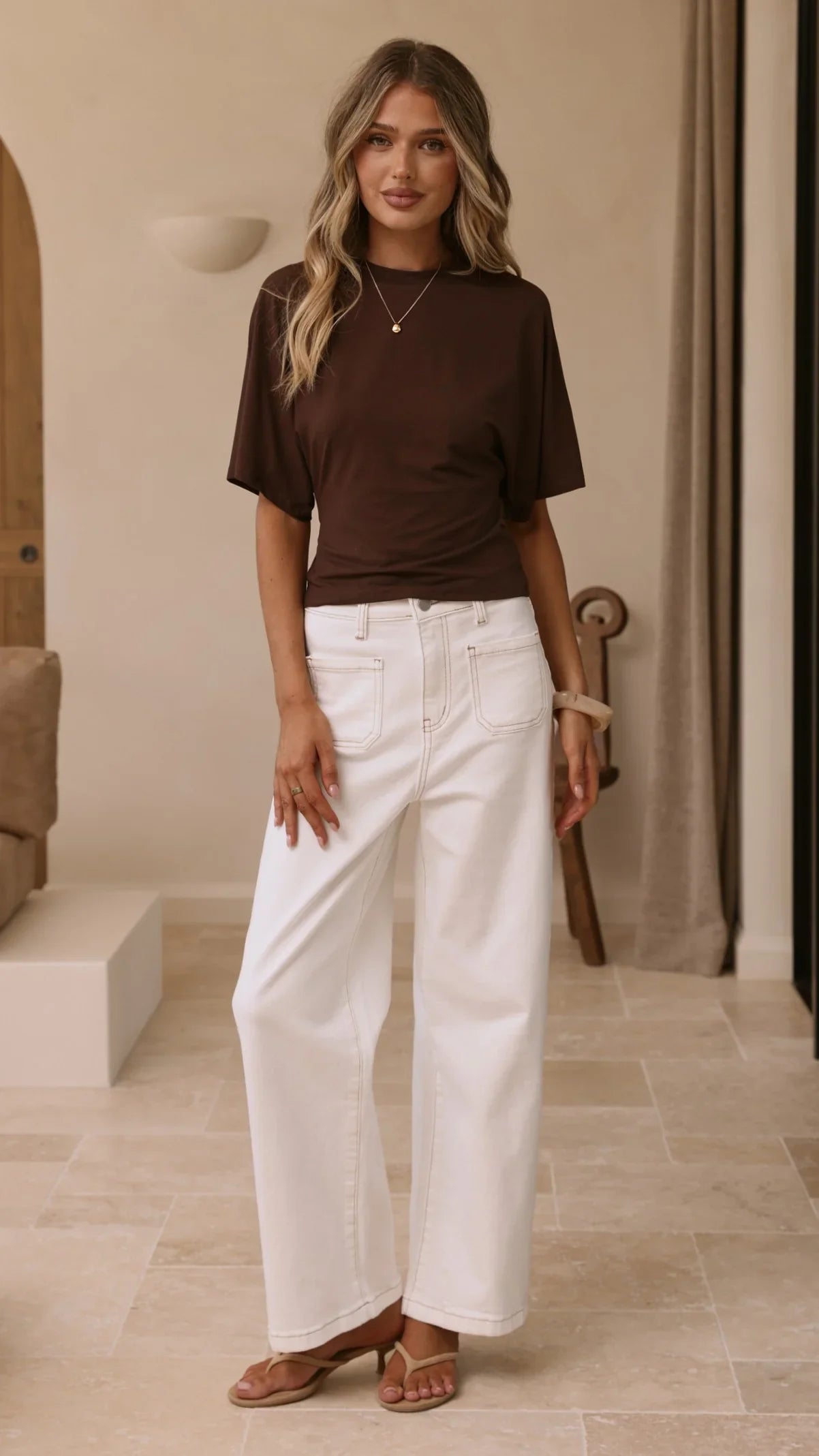 Macadrian Jeans White Denim