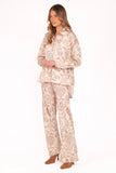 Rosalie Satin Pant Brown Paisley
