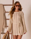 Cactus Rose Crochet Cover Up Mini Dress