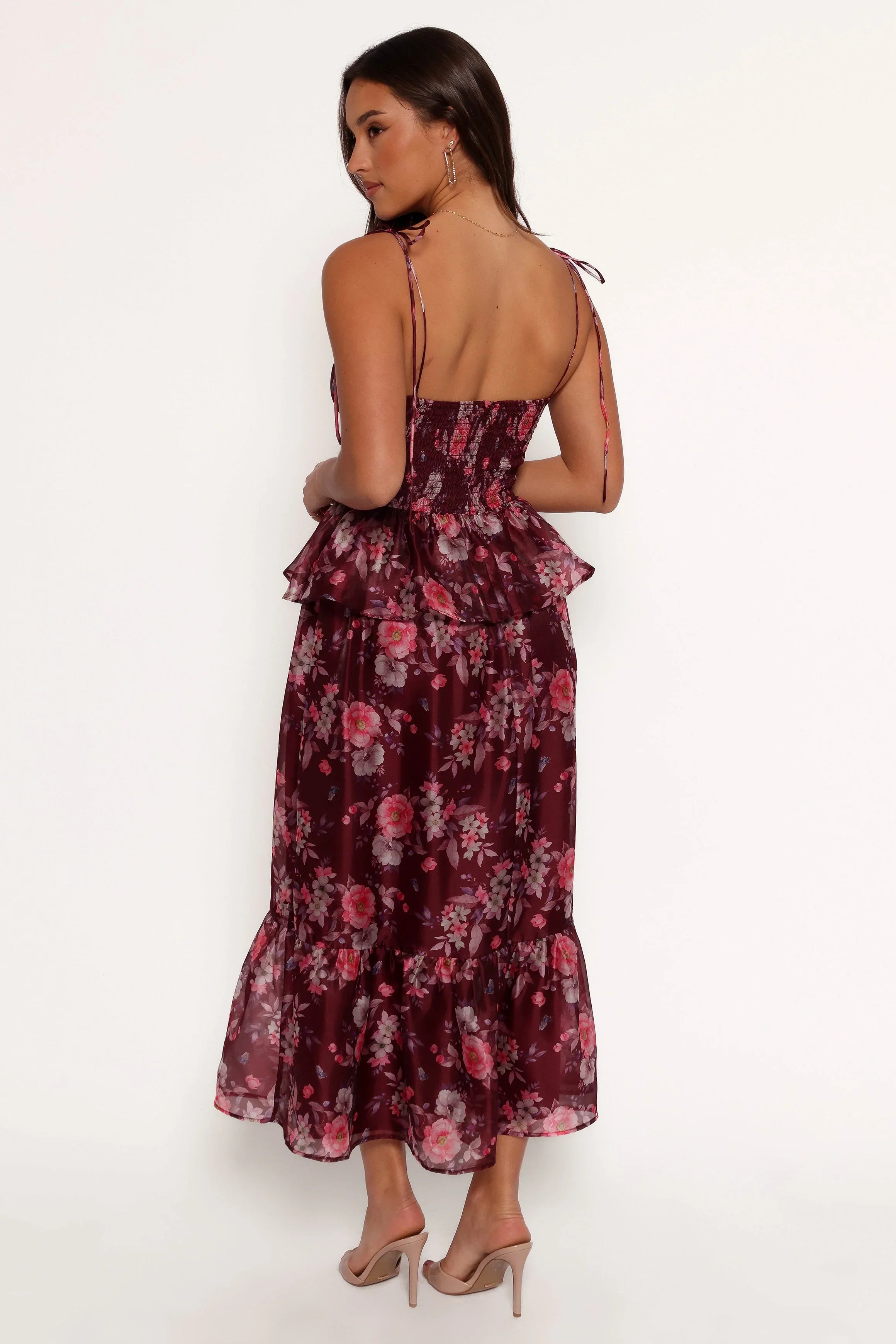 Mazy Midi Dress Purple Magenta