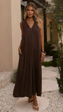 Aliah Maxi Dress Chocolate