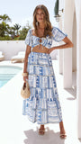 Vida Maxi Skirt Coastal Escape