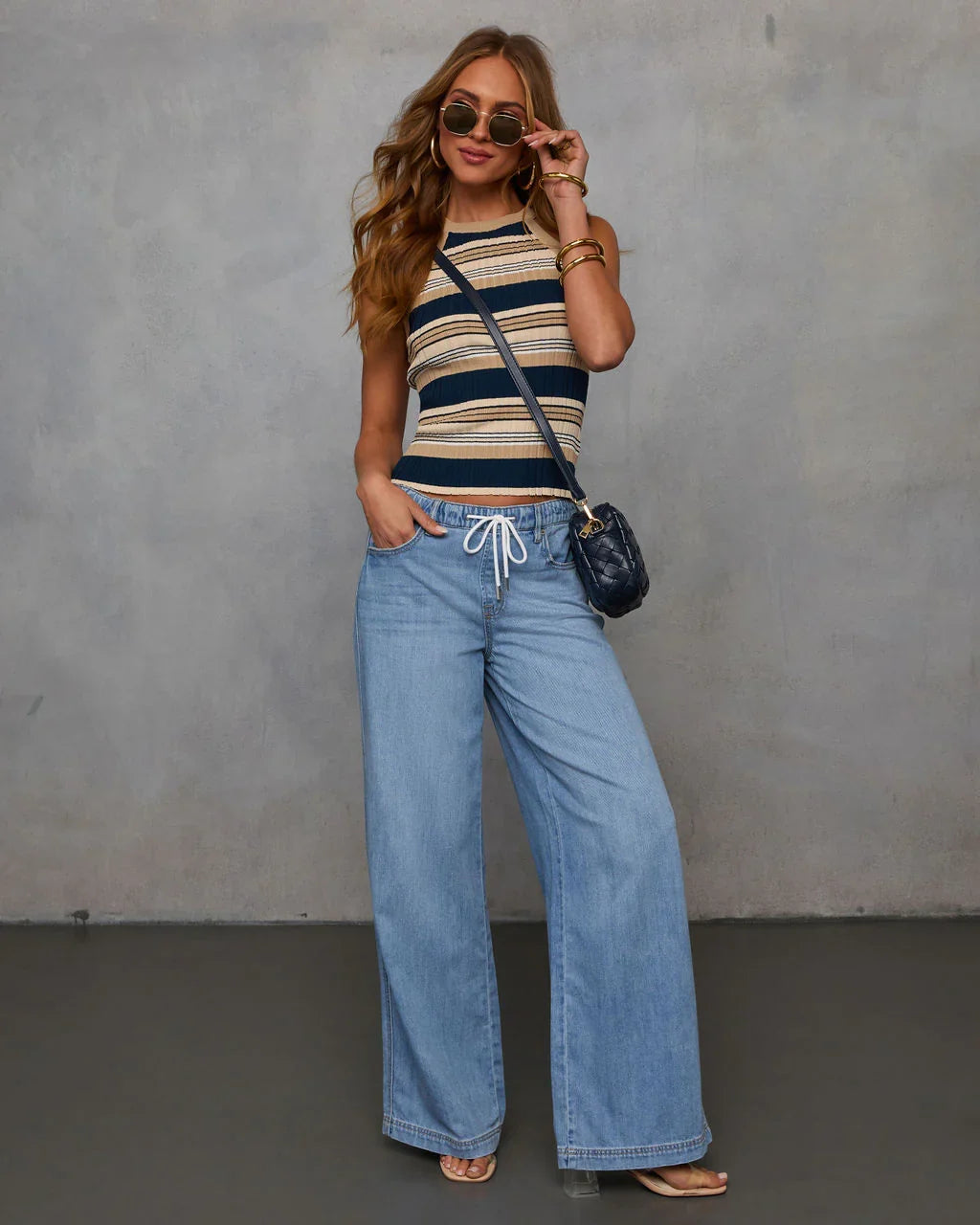 Vibe Check Ribbed Halterneck Sweater Top