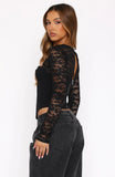 Boys Cry Long Sleeve Bustier Black