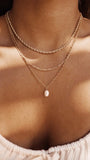 Wenda 14K Gold Necklace Gold Pearl