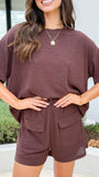 Selma Top and Shorts Set Chocolate