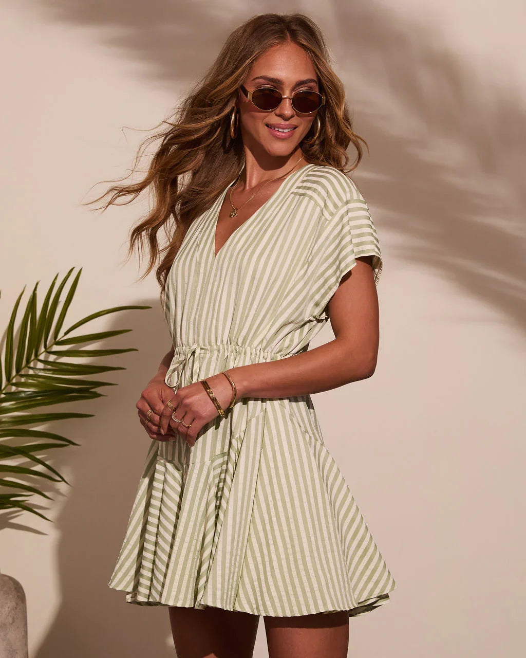Dylann Striped Mini Dress