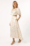 Aminah Puff Sleeve Dress Yellow Floral