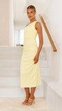 Alaina Midi Dress Yellow