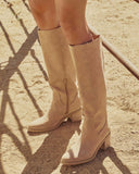 Maple Butter Faux Leather Knee High Riding Boot