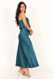 Vienna Strapless Midi Dress Teal