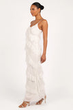 Ciao Ruffles Maxi Dress Cloud White
