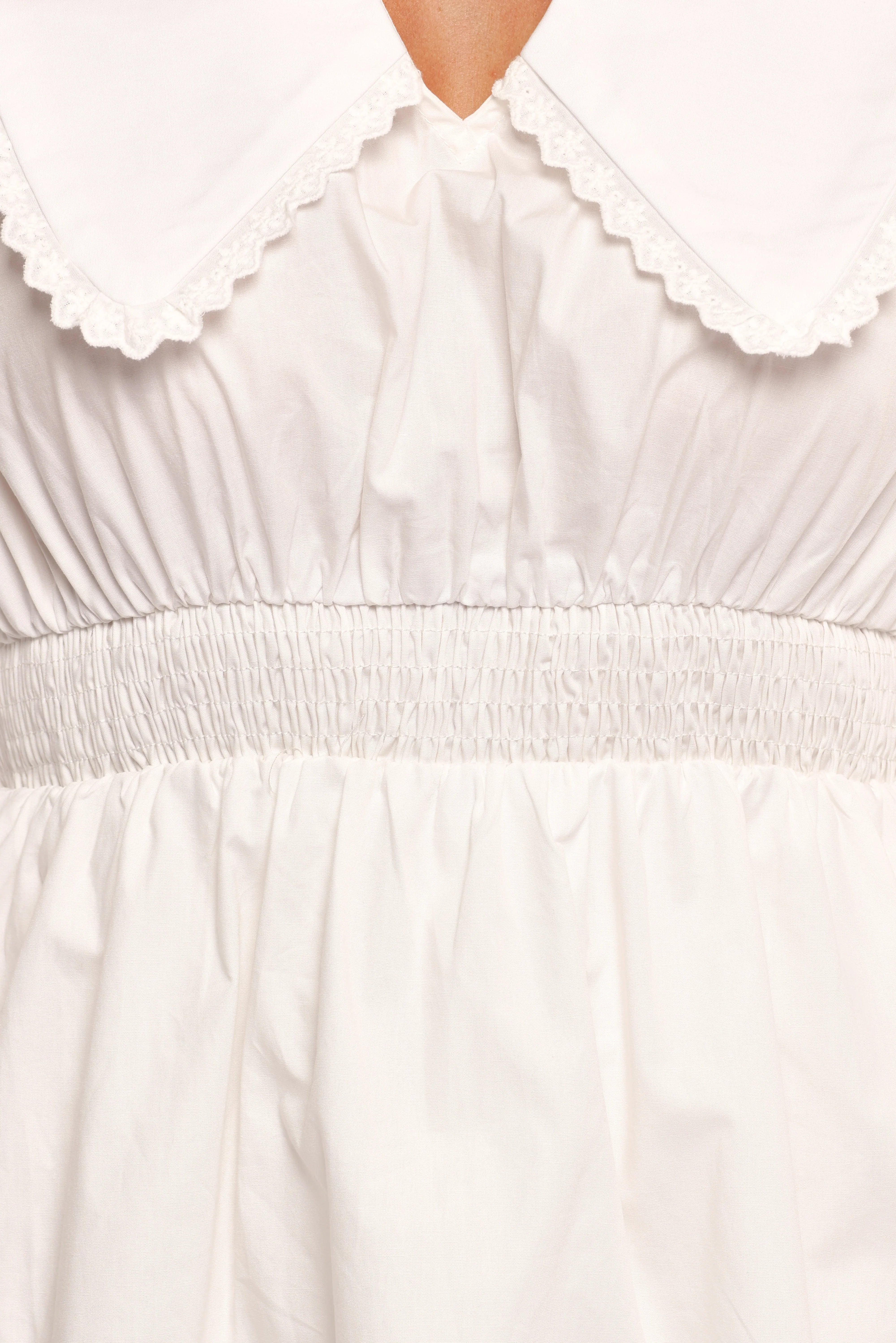 Nerida Long Sleeve Mini Dress White
