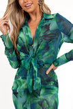 Calista Shirt Dress Green Floral