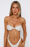 Ocean Baby Bikini Top Cream Choc Stripe